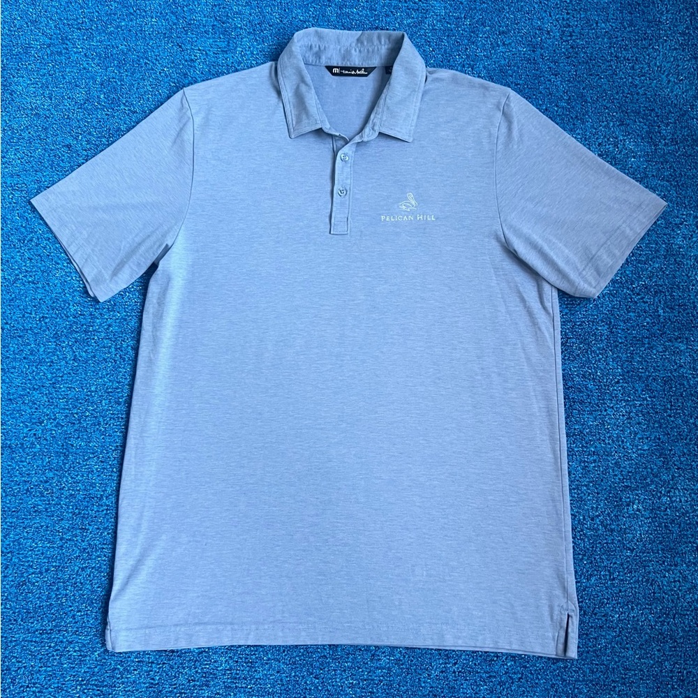 Travis Mathew Pelican Hill Golf Polo Shirt Light Blue Size XL - Picture 1 of 3